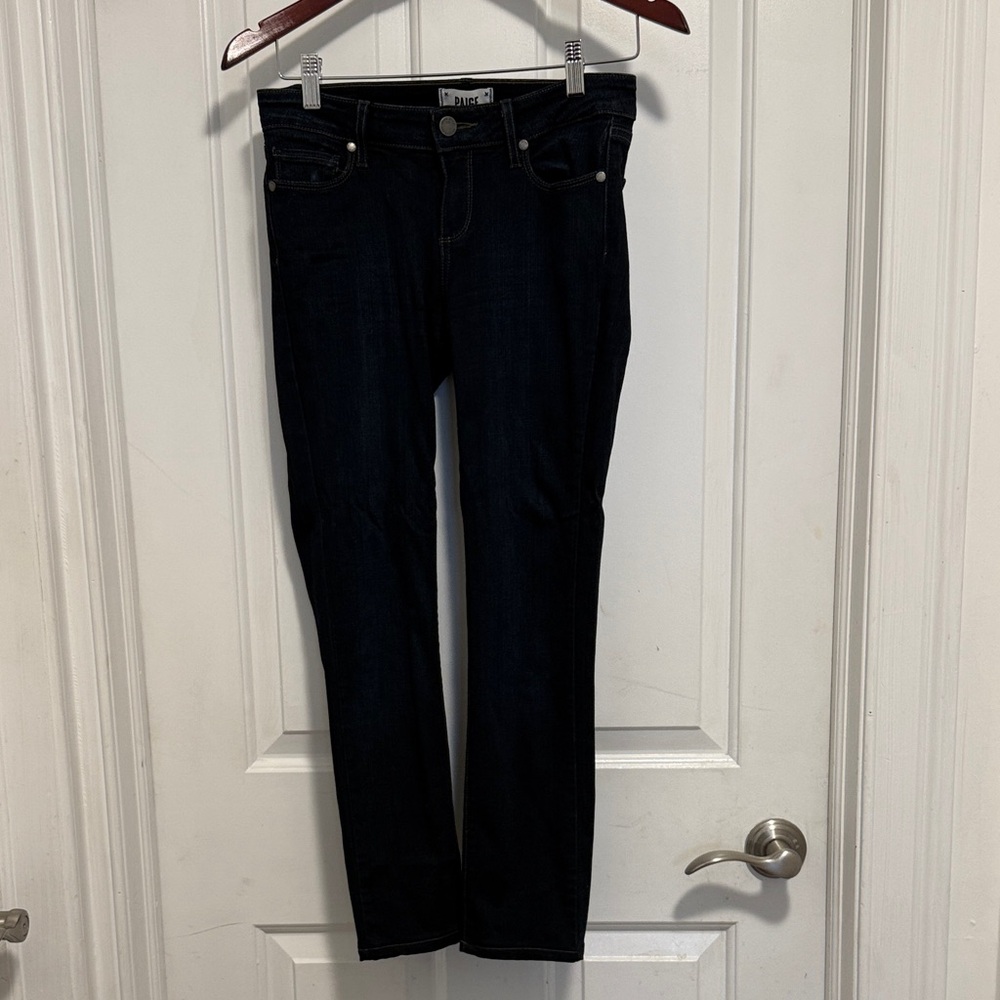 PAIGE Women's Dark Blue Skinny Jeans